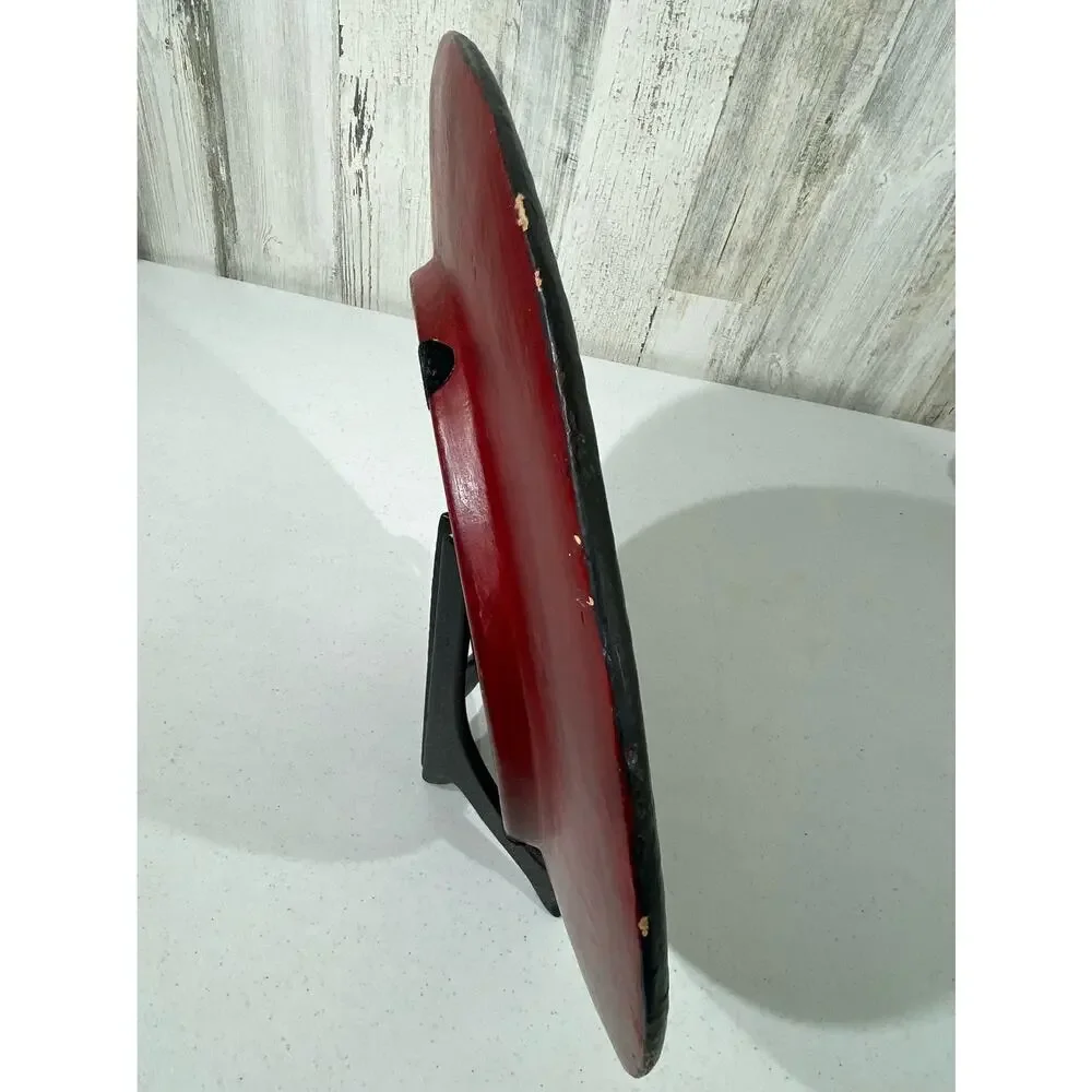 Pier 1 Imports‎ Ceramic Decorative Plate Charger Red Gold Black Moraccan READ